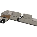 Modern Corner Sofa Minotti Multiplayer Sofa Multiplayer Sofa 3d model