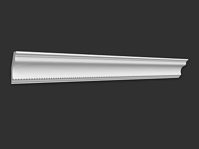 Decorative Architectural Molding Component With White Textured Surface And Ornate Design 3d model
