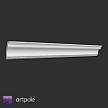 Decorative Architectural Molding Component With White Textured Surface And Ornate Design