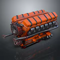 Modern engine motorcycle engine science fiction engine science fiction motorcycle engine 3d model