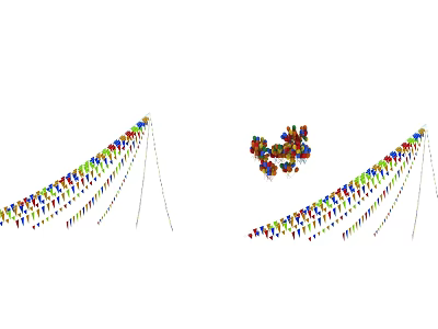 Balloon bunting 3d model Balloon bunting 3d model