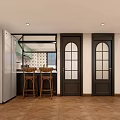 Charming Vintage Open Plan Living And Dining Room With Warm Wooden Floor And Comfortable Sofas
