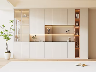 Modern Wine Cabinet Cream Wine Cabinet 3d model
