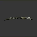 Scenic Natural Landscape With Gray And White Irregular Shiny Stones On Gray Background