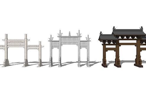 Chinese archway 3d model