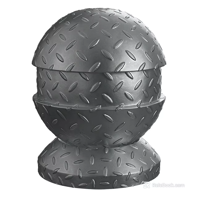 Metal Spherical Component With Diamond Pattern Design And Stacked Structure 3d model 