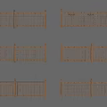 New Chinese Style Railing Solid Wood Railing Chinese Style Railing Solid Wood Railing 3d model