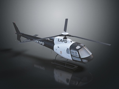 Modern Helicopter Black Hawk Combat Helicopter 3d model