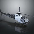 Modern Helicopter Black Hawk Combat Helicopter 3d model