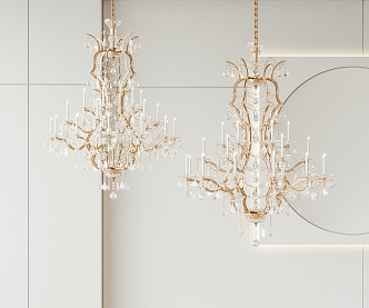 Light Luxury Chandelier 3d model