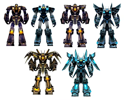 Modern toy deformation robot 3d model