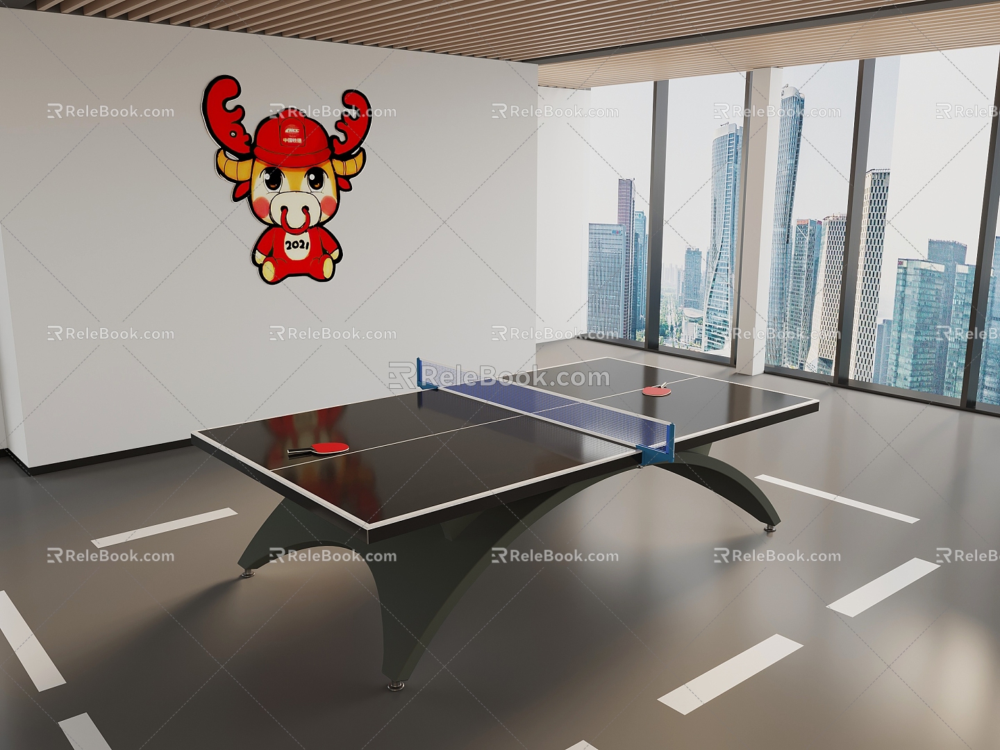 Modern Sports Equipment Table Tennis Table Tennis Table 3d model