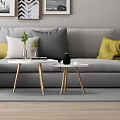 Nordic Sofa Coffee Table Combination Sofa Combination 3d model