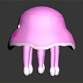 Cute Pink Mushroom Shaped Kids Furniture Stool With Happy Face Design