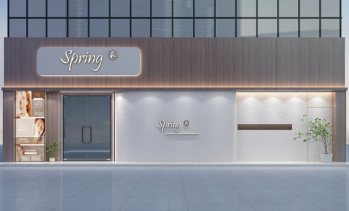 Modern Door Head Beauty Clinic Door Head 3d model