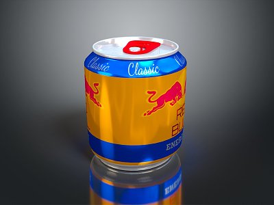 Modern Beverage Bottle Red Bull Beverage Can Juice model