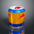 Classic Red Bull Energy Drink in Blue and Gold Can with Red Bull Logo