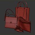 Modern Bag Leather Bag Wallet 3d model