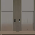 Modern Elevator With Stainless Steel Double Doors Floor Number Display And Control Panels 3d model