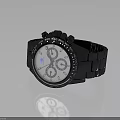 Stylish Fashion Accessory Chronograph Watch With White Dial And Metal Chain Strap