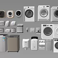 Various Types Of Washing Machines Including Front Load And Top Load Styles For Home Use