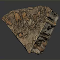 Natural Striped Wooden Block With Brown Beige Black Grain And Smooth Surface
