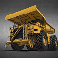 Yellow Heavy Duty Dump Truck With Large Tires And Open Bed Design
