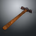 Rustic Hardware Tool Hammer with Wooden Handle and Metal Head for Workshop Tasks