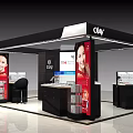 Olay Specialty Store With Modern Design Product Displays And Advertising Billboards