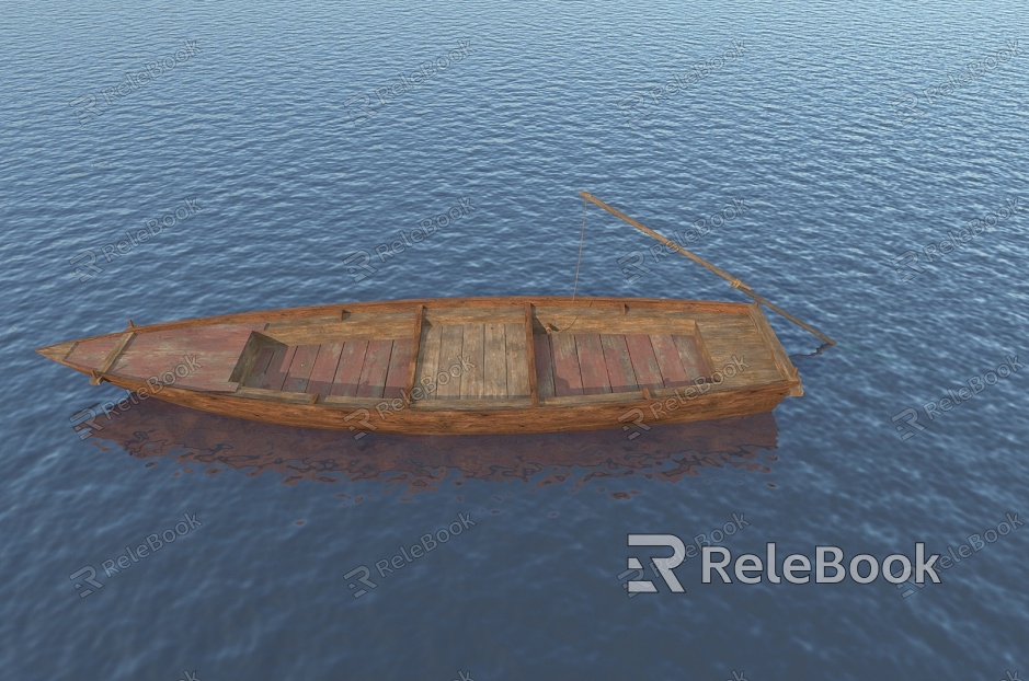 Ancient wooden boat strut model