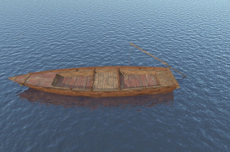 Ancient wooden boat strut 3d model