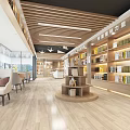Spacious Book Art Interior Design With Wooden Bookshelves Reading Tables Natural Light And Modern Decor
