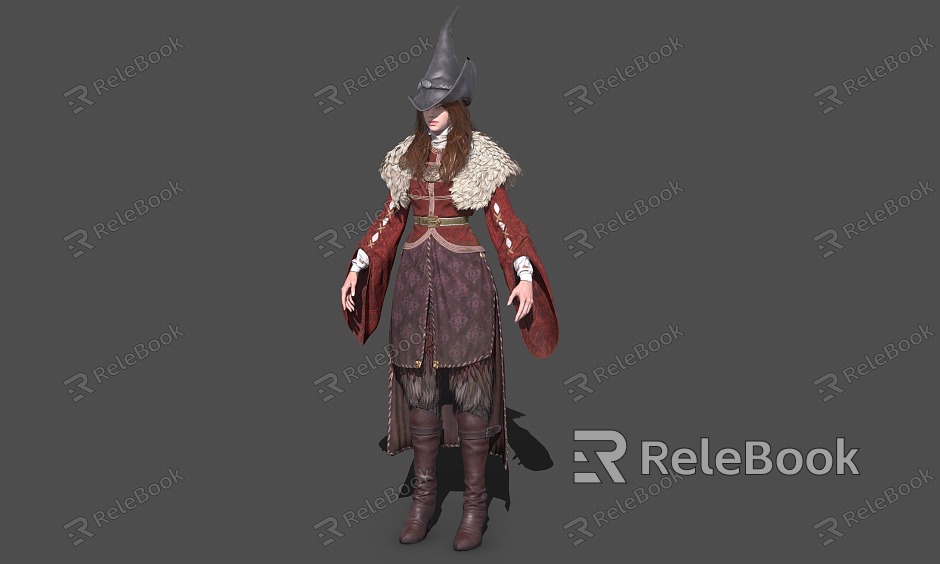 Magician Female Elemental Master Summoner Magician model