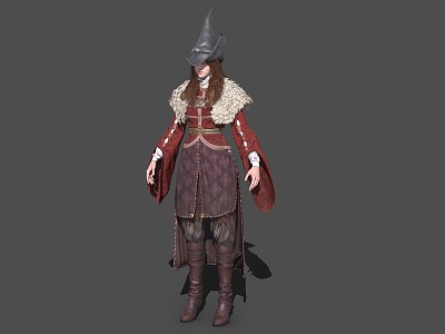 Magician Female Elemental Master Summoner Magician model