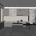 Italian Open Kitchen 3d model
