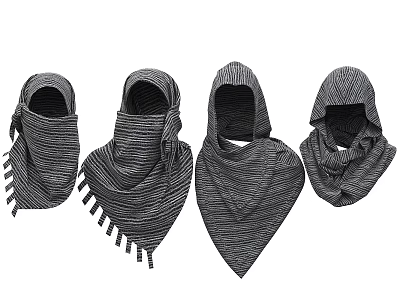 Headgear Mask Face Scarf Scarf Scarf Scarf Clothing Clothes Plush Scarf 3d model