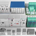 Distribution box distribution station substation transformer distribution cabinet 3d model