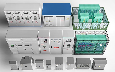 Distribution box distribution station substation transformer distribution cabinet 3d model