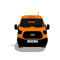 Orange JINL Compact Van Front View With Modern Design Features