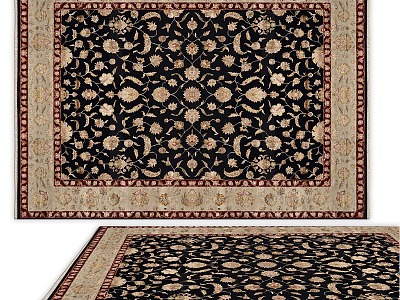 Carpet Nordic Ethnic Style Large Area Full of Crystal Velvet Persian Turkish Bedside Living Room American Retro European Country Square model