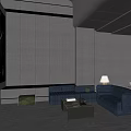 Modern Home Theater Interior With Large Screen Starry Ceiling Comfy Sofa And Ambient Lighting