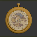 Classic Gold Mechanical Pocket Watch As Daily Life Essential With Intricate Gears And Numbered Dial