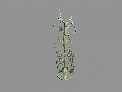 Ornamental Tree Shaped Ceramic Vessel With Multiple Decorative Branches For Home Decor 3d model