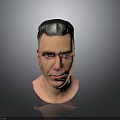 3D Male Character Human Head Model with Detailed Realistic Facial Features and Anatomical Accuracy