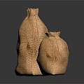 Two Different Sizes Burlap Bags With Drawstring Closure For Daily Necessities Storage