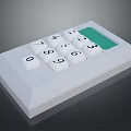Modern White Computer Calculator Featuring Green Display Screen Numeric Keys and Functional Design 3d model