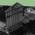 Classical Style Multi Story Office Building with Modern Window Design and Ground Floor Entrance