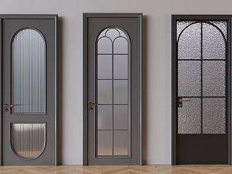 French glass swing door Changhong glass single door tortoise glass swing door 3d model