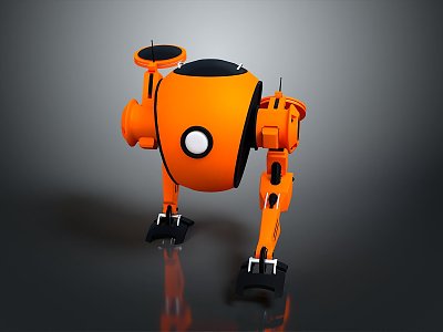 Robot Assistant Small Robot Butler Robot Butler Figure Game Figure 3d model