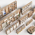Modern Wooden Bookshelves With Various Designs And Storage Display Shelves